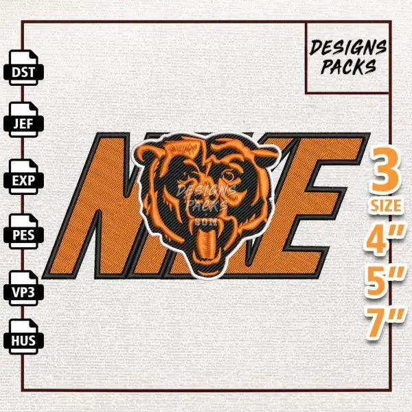 Football Chicago Bears Embroidery Design