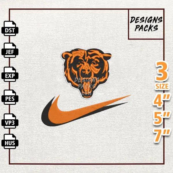 Football Chicago Bears Embroidery Design