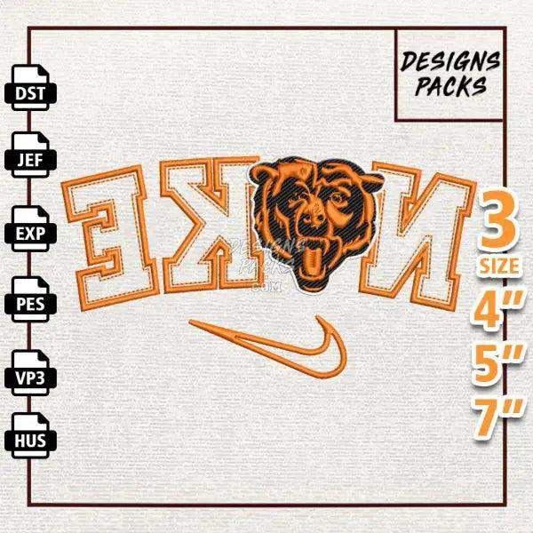 Football Chicago Bears Embroidery Design
