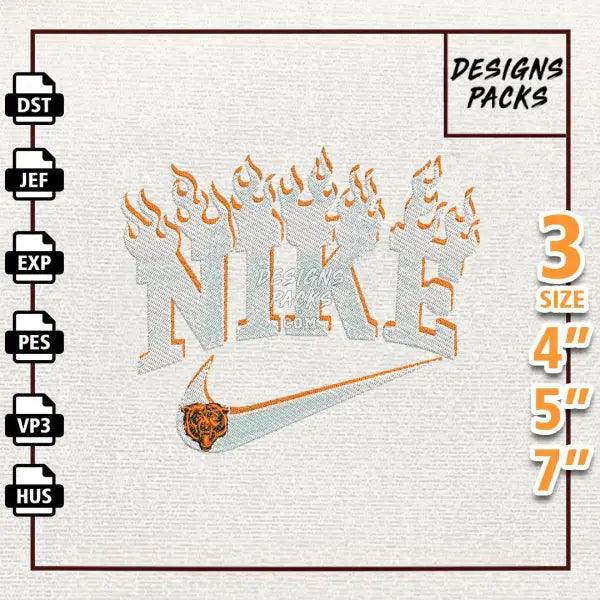 Football Chicago Bears Embroidery Design