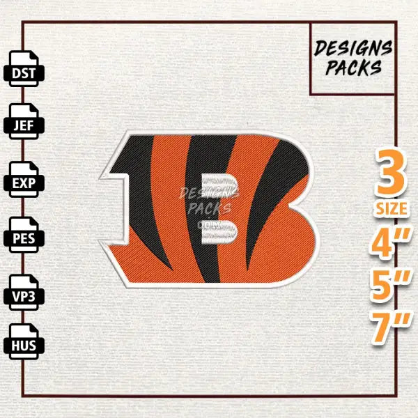 Football Cincinnati Bengals Embroidery Design