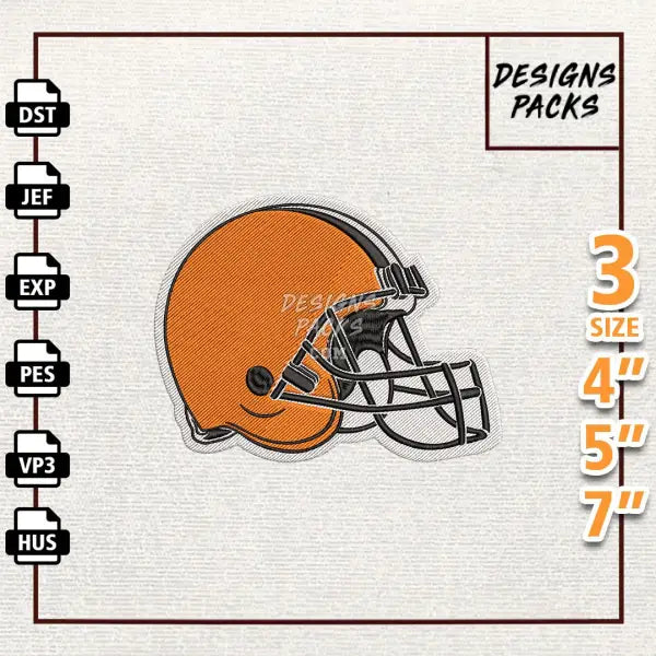 Football Cleveland Browns Embroidery Design