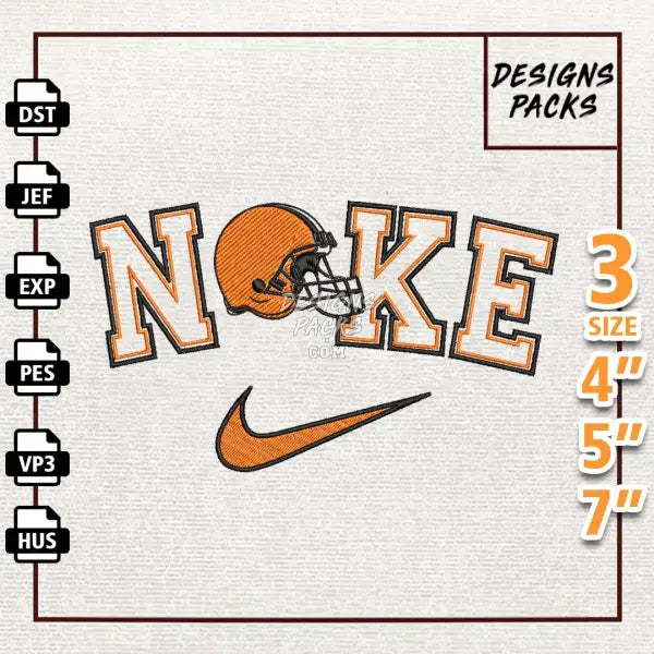 Football Cleveland Browns Embroidery Design