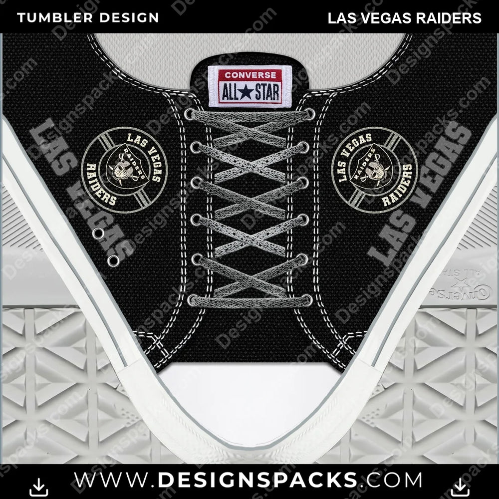 Football Converse Las Vegas Raiders NFL Football Tumbler Digital Wrap Design Download