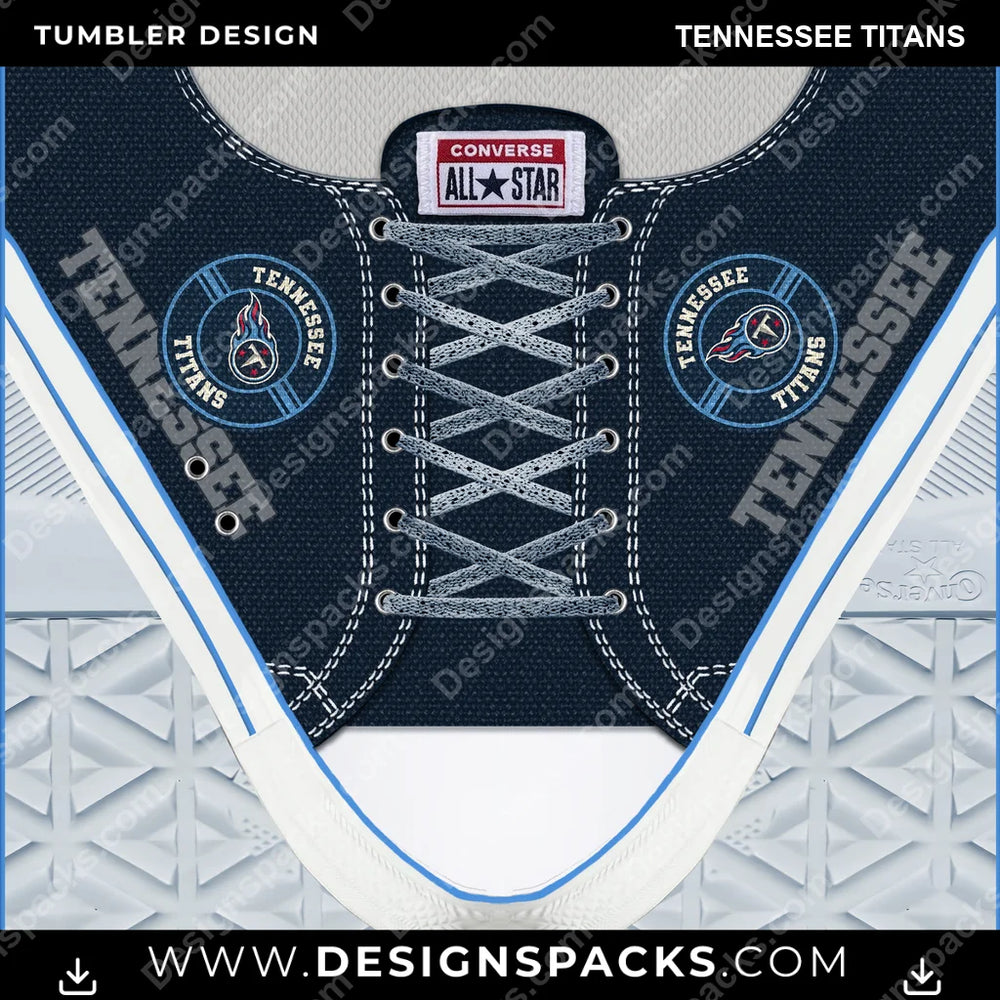 Football Converse Tennessee Titans NFL Football Tumbler Digital Wrap Design Download
