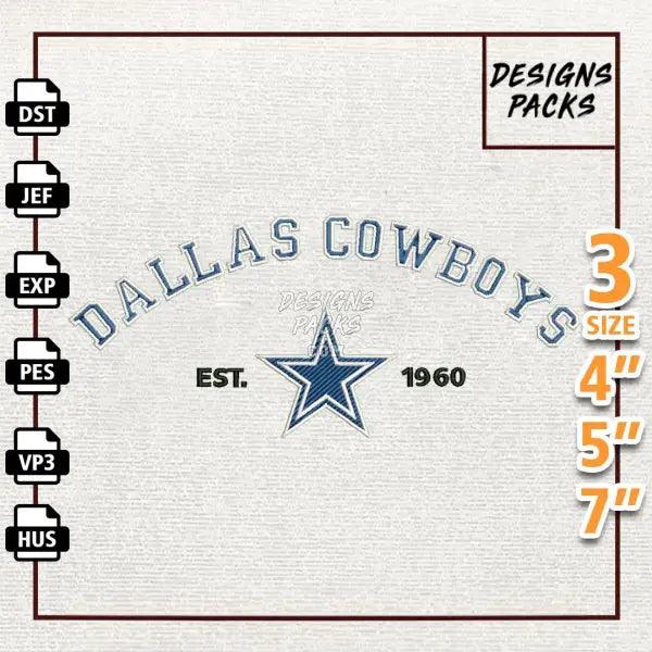 Football Dallas Cowboys Embroidery Design
