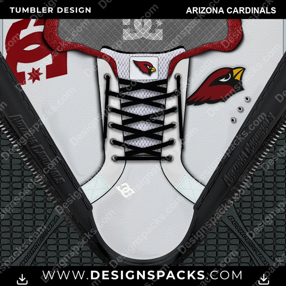 Football DC Sneaker Arizona Cardinals NFL Football Tumbler Digital Wrap Design Download