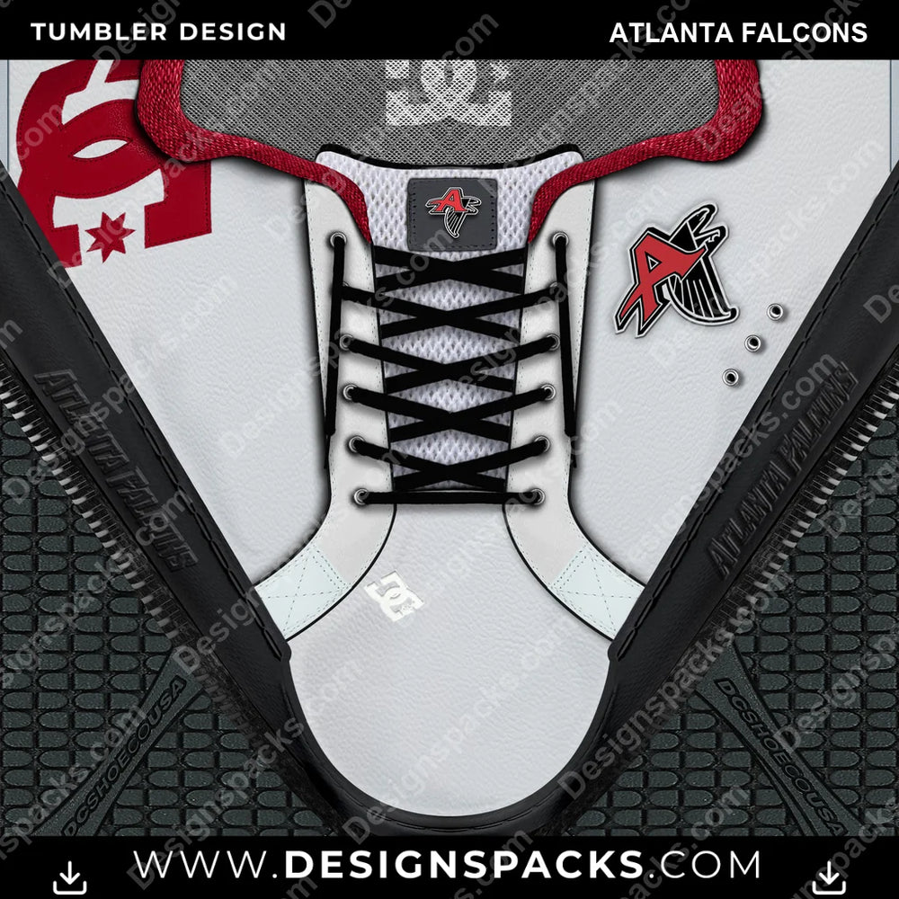 Football DC Sneaker Atlanta Falcons NFL Football Tumbler Digital Wrap Design Download