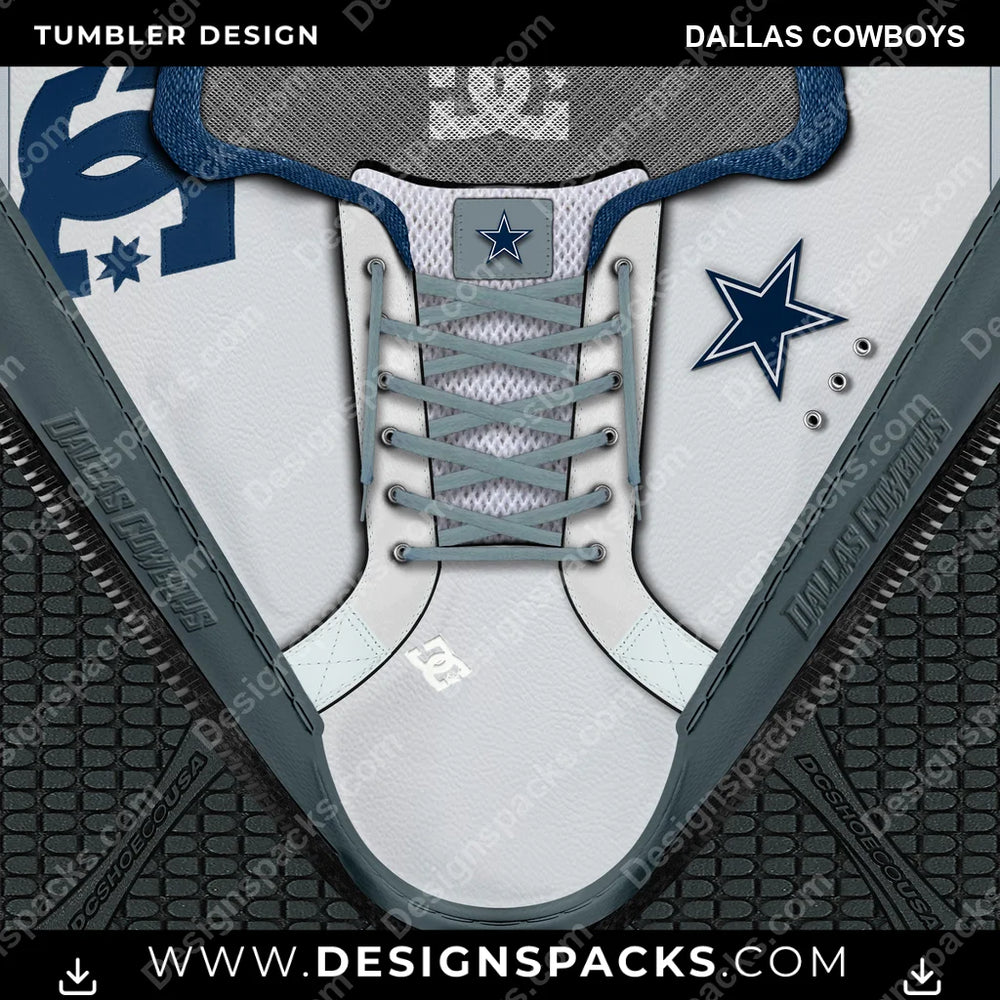 Football DC Sneaker Dallas Cowboys NFL Football Tumbler Digital Wrap Design Download