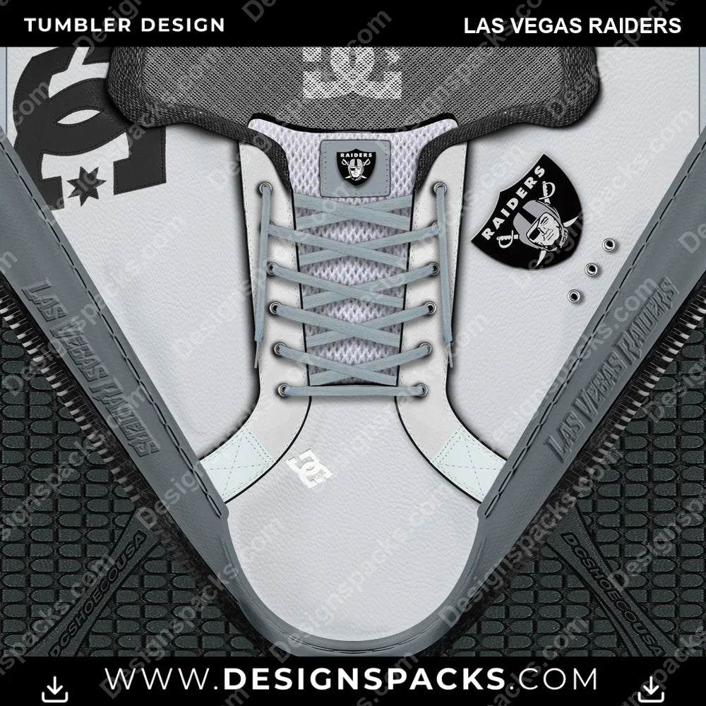 Football DC Sneaker Las Vegas Raiders NFL Football Tumbler Digital Wrap Design Download