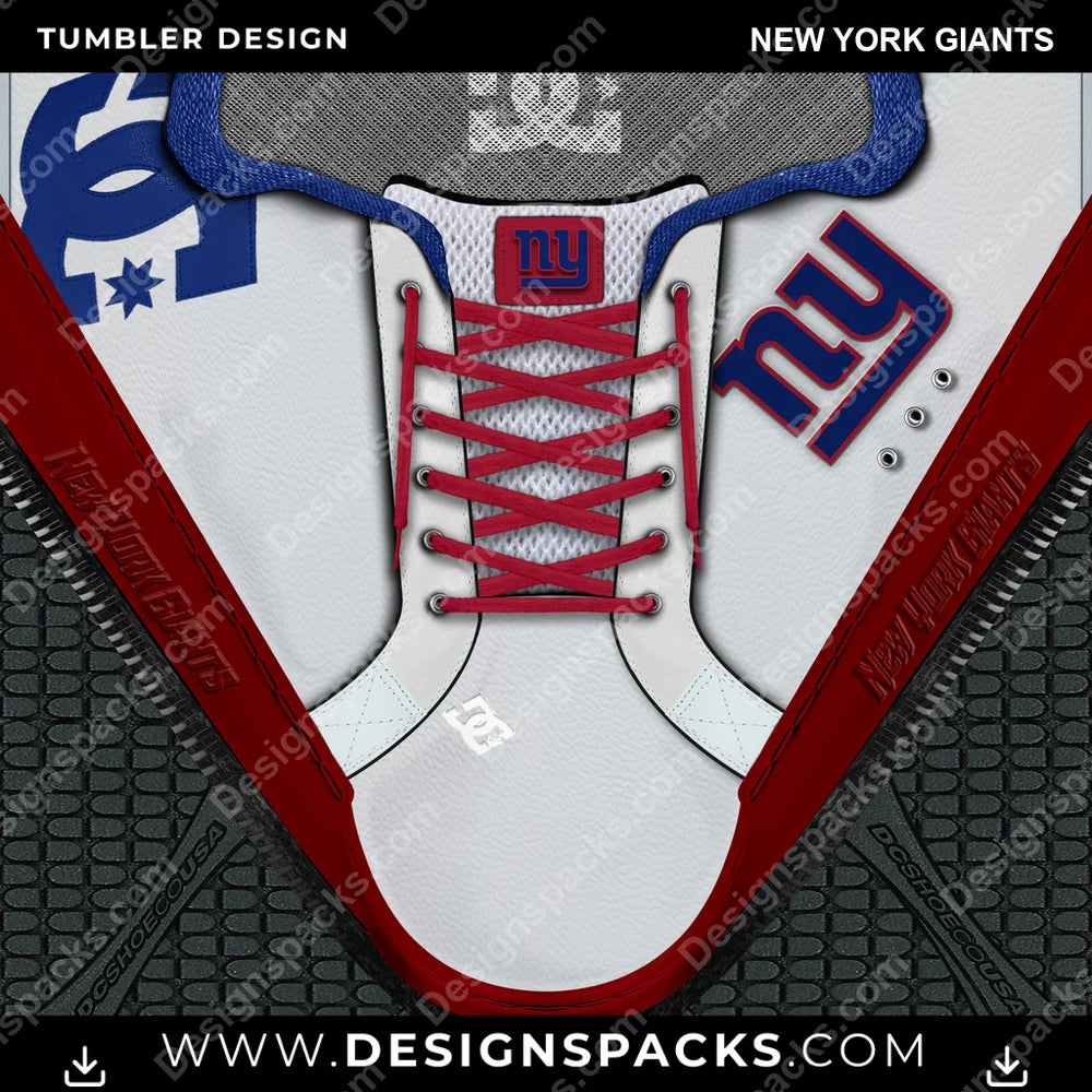 Football DC Sneaker New York Giants NFL Football Tumbler Digital Wrap Design Download