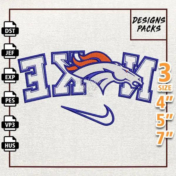 Football Denver Broncos Embroidery Design