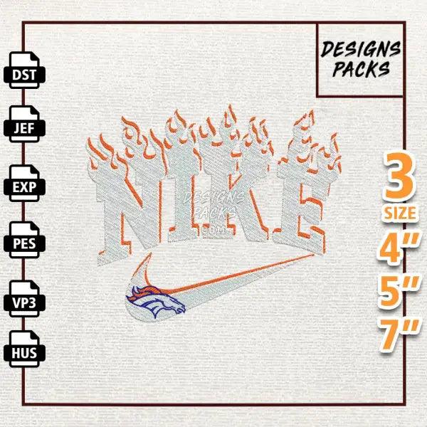 Football Denver Broncos Embroidery Design