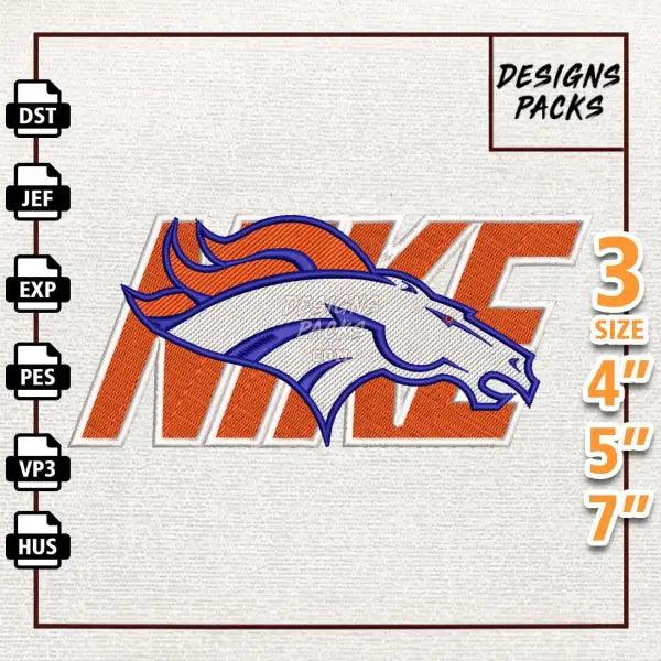 Football Denver Broncos Embroidery Design