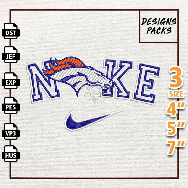 Football Denver Broncos Embroidery Design