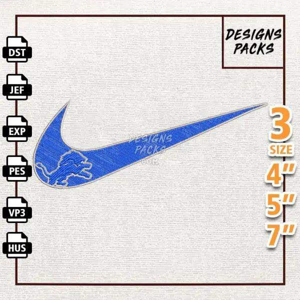 Football Detroit Lions Embroidery Design