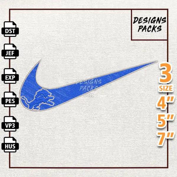 Football Detroit Lions Embroidery Design