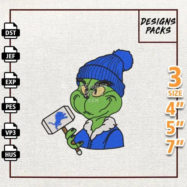 Football Detroit Lions Embroidery Design