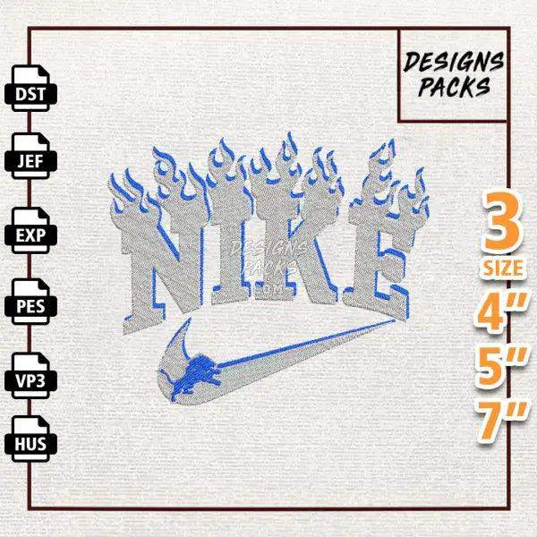Football Detroit Lions Embroidery Design