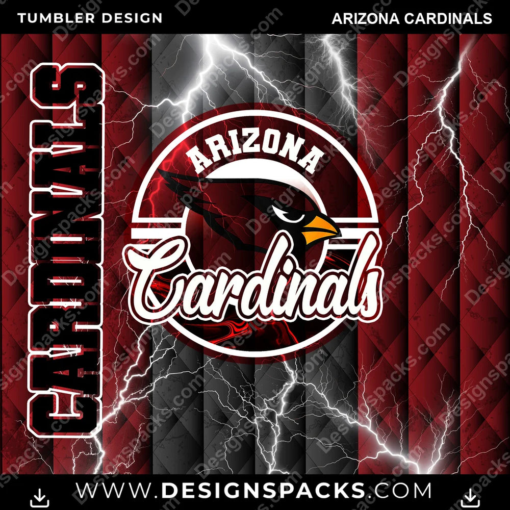 Football Diamond Arizona Cardinals NFL Football Tumbler Digital Wrap Design Download