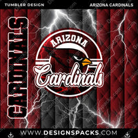 Load image into Gallery viewer, Football Diamond Arizona Cardinals NFL Football Tumbler Digital Wrap Design Download
