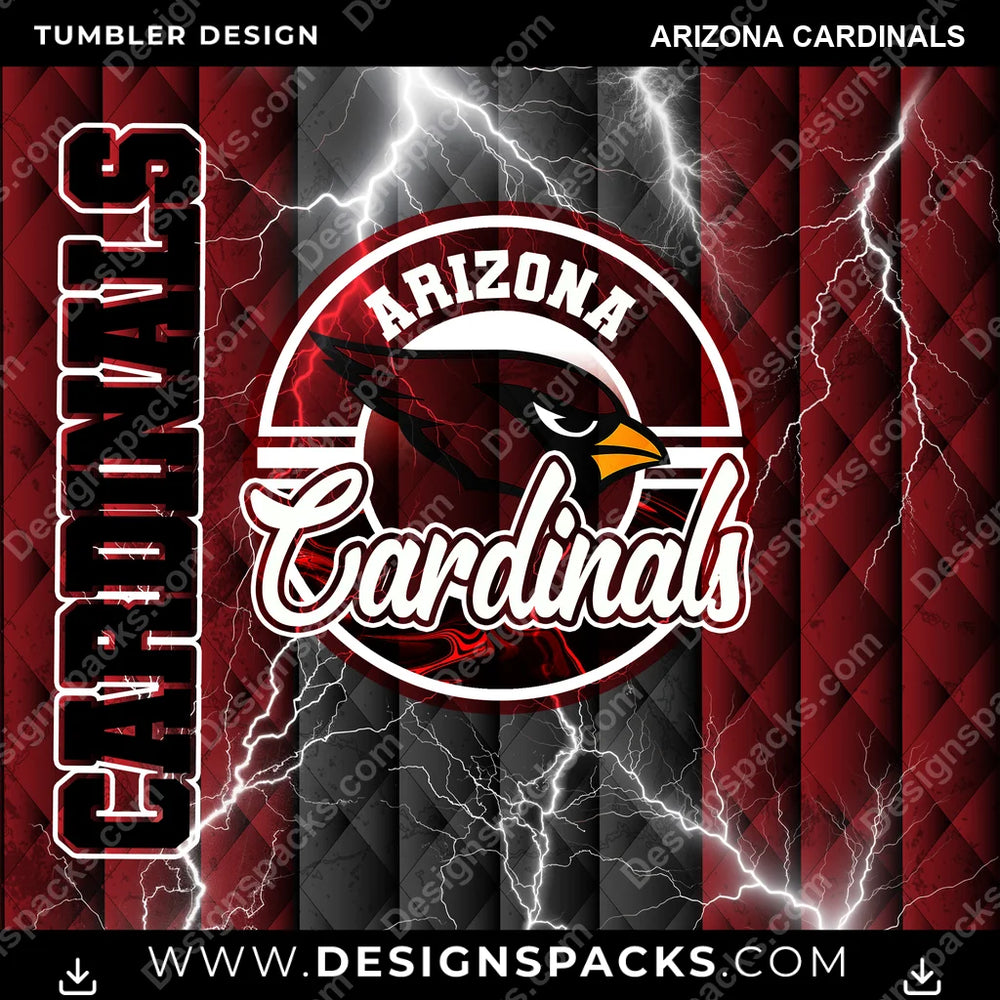 Football Diamond Arizona Cardinals NFL Football Tumbler Digital Wrap Design Download