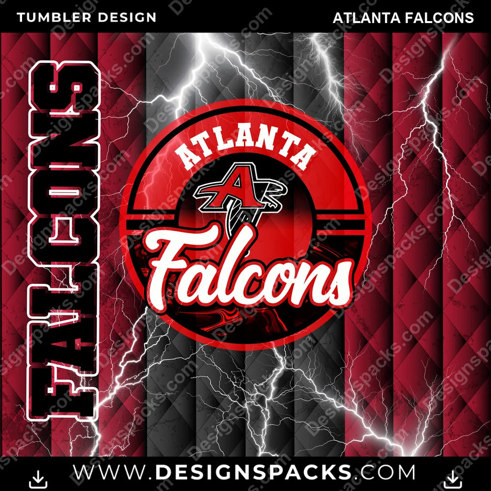Football Diamond Atlanta Falcons NFL Football Tumbler Digital Wrap Design Download