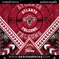 Load image into Gallery viewer, Football Diamond Atlanta Falcons NFL Football Tumbler Digital Wrap Design Download
