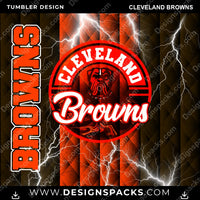 Lade Bild in die Galerieansicht, Football Diamond Cleveland Browns NFL Football Tumbler Digital Wrap Design Download
