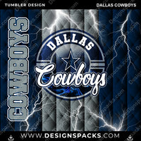Lade Bild in die Galerieansicht, Football Diamond Dallas Cowboys NFL Football Tumbler Digital Wrap Design Download
