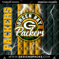 Load image into Gallery viewer, Football Diamond Green Bay Packers NFL Football Tumbler Digital Wrap Design Download
