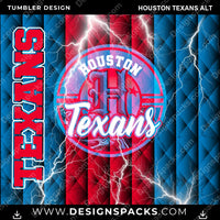 Load image into Gallery viewer, Football Diamond Houston Texans Alt NFL Football Tumbler Digital Wrap Design Download
