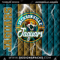 Load image into Gallery viewer, Football Diamond Jacksonville Jaguars NFL Football Tumbler Digital Wrap Design Download
