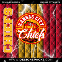 Load image into Gallery viewer, Football Diamond Kansas City Chiefs NFL Football Tumbler Digital Wrap Design Download
