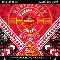 Load image into Gallery viewer, Football Diamond Kansas City Chiefs NFL Football Tumbler Digital Wrap Design Download
