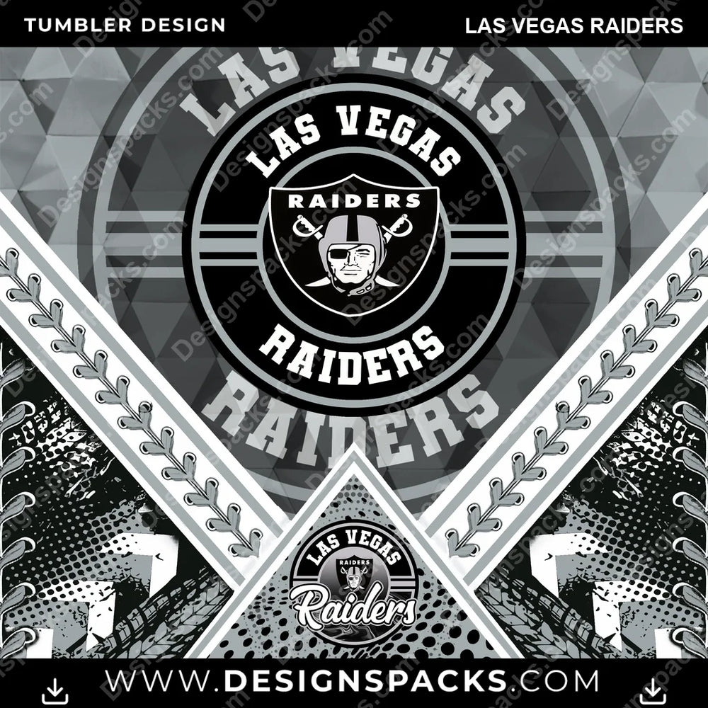 Football Diamond Las Vegas Raiders NFL Football Tumbler Digital Wrap Design Download