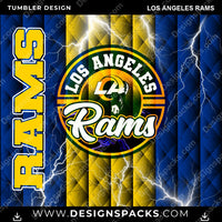 Cargar imagen en el visor de la galería, Football Diamond Los Angeles Rams NFL Football Tumbler Digital Wrap Design Download
