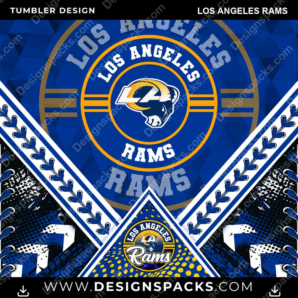 Football Diamond Los Angeles Rams NFL Football Tumbler Digital Wrap Design Download