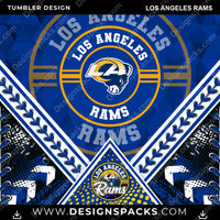 将图片加载到图库查看器中，Football Diamond Los Angeles Rams NFL Football Tumbler Digital Wrap Design Download
