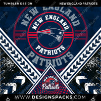 Load image into Gallery viewer, Football Diamond New England Patriots NFL Football Tumbler Digital Wrap Design Download
