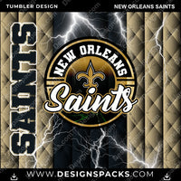 Load image into Gallery viewer, Football Diamond New Orleans Saints NFL Football Tumbler Digital Wrap Design Download
