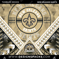 Load image into Gallery viewer, Football Diamond New Orleans Saints NFL Football Tumbler Digital Wrap Design Download
