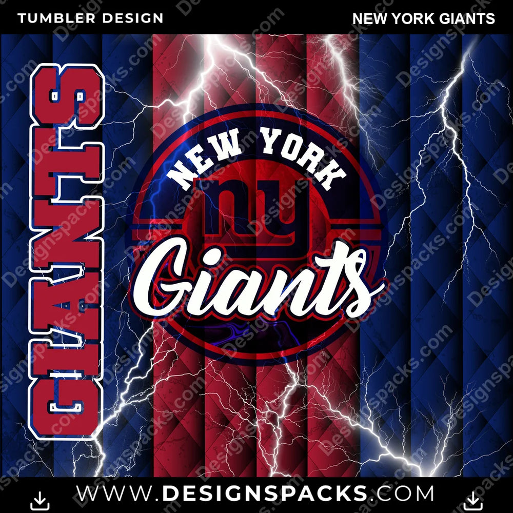 Football Diamond New York Giants NFL Football Tumbler Digital Wrap Design Download