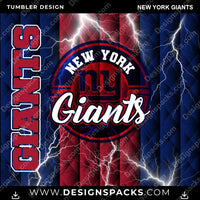 Load image into Gallery viewer, Football Diamond New York Giants NFL Football Tumbler Digital Wrap Design Download

