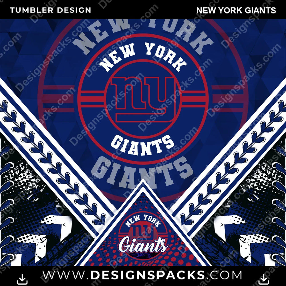 Football Diamond New York Giants NFL Football Tumbler Digital Wrap Design Download