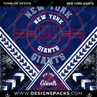 Cargar imagen en el visor de la galería, Football Diamond New York Giants NFL Football Tumbler Digital Wrap Design Download

