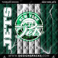 Load image into Gallery viewer, Football Diamond New York Jets NFL Football Tumbler Digital Wrap Design Download

