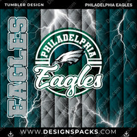 Load image into Gallery viewer, Football Diamond Philadelphia Eagles NFL Football Tumbler Digital Wrap Design Download
