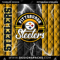Load image into Gallery viewer, Football Diamond Pittsburgh Steelers NFL Football Tumbler Digital Wrap Design Download
