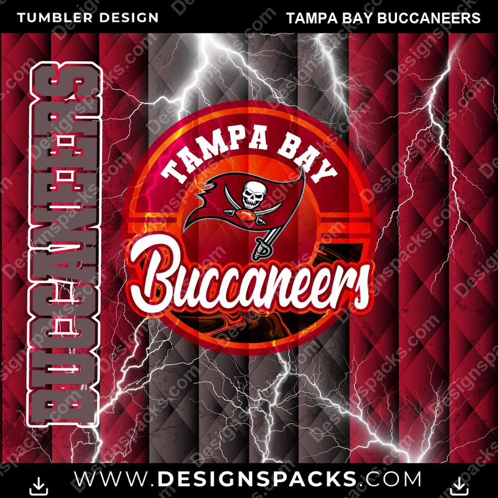 Football Diamond Tampa Bay Buccaneers NFL Football Tumbler Digital Wrap Design Download